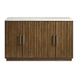 Carmela - Server With White Marble, Power And USBC - Brown