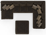 Mammoth - 3 Piece Sectional With Cocktail Ottoman (LSF Chaise) - Chocolate