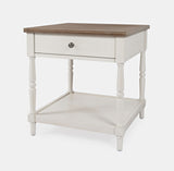 Grafton Farms - End Table - Brushed White