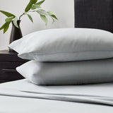 Linen-Weave Cotton California King Sheet Set - Fog