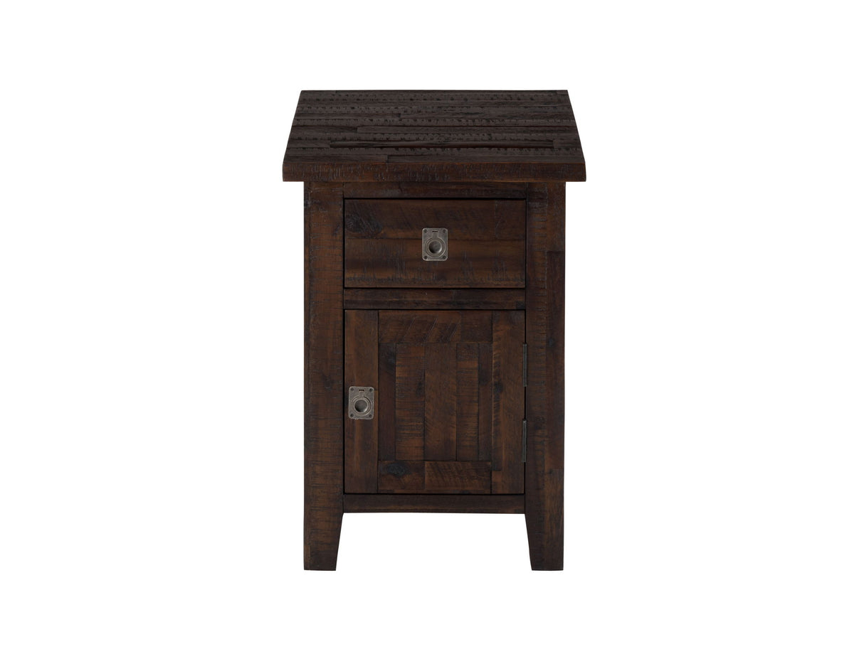 Kona Grove - Cabinet Chairside Table - Chocolate Dark Brown