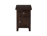 Kona Grove - Cabinet Chairside Table - Chocolate Dark Brown