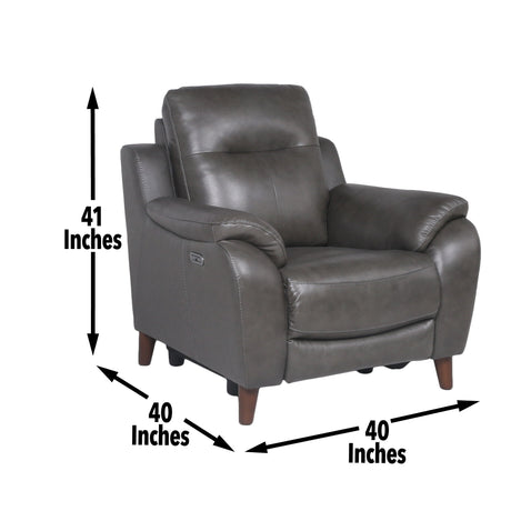 Trento - Dual Power Recliner - Charcoal