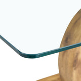 Contemporary Style Glass Top Coffee Table