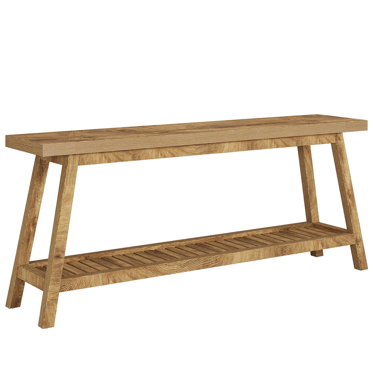 Extra Long Console Table With 2 Tier Open Storage