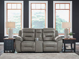 Heritage Dbl Reclining Loveseat w/ Console Leather
