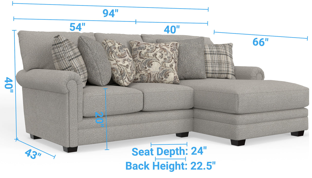 Livingston - Sectional With Comfort Coil Seating And Accent Pillows