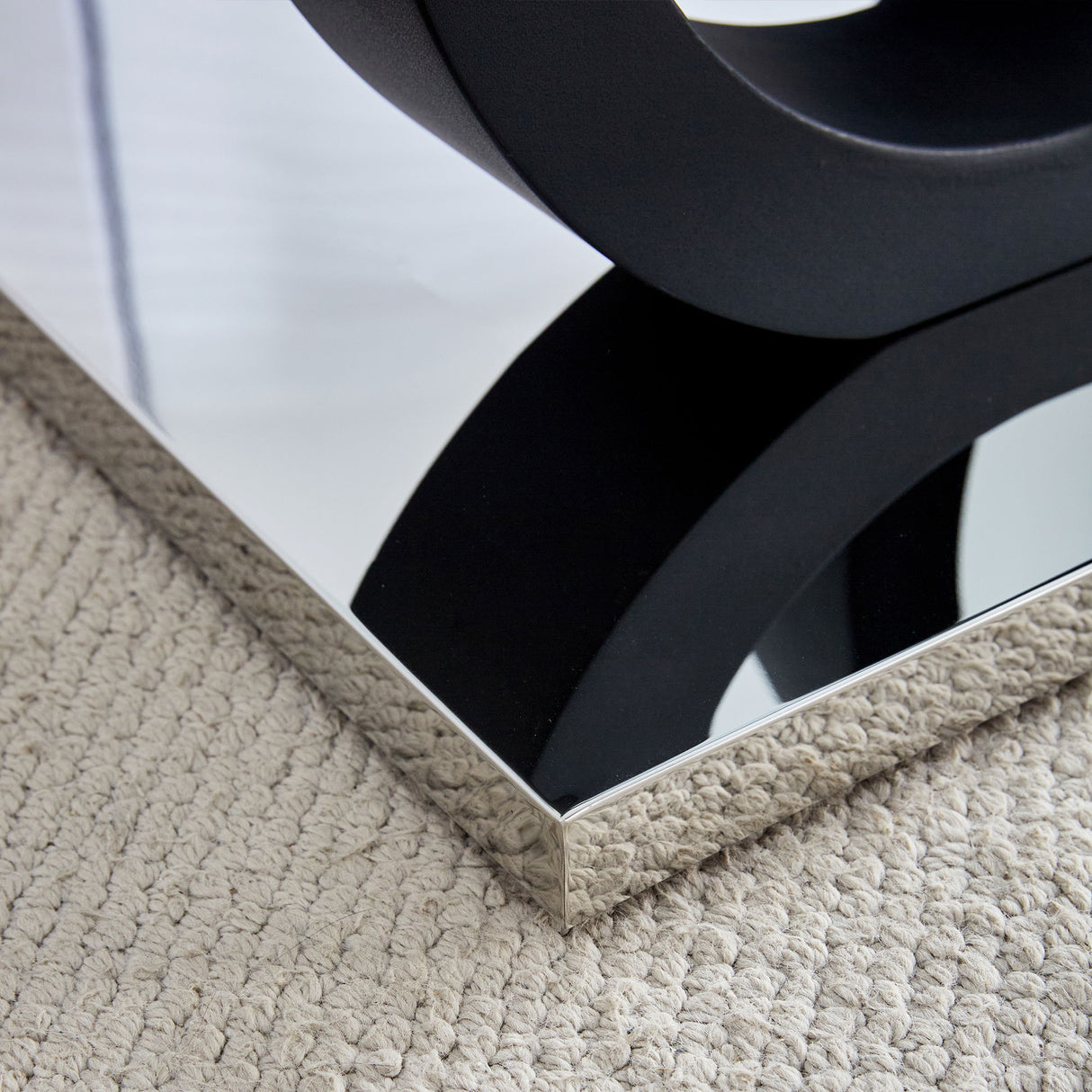 Contemporary Style Glass Top Coffee Table