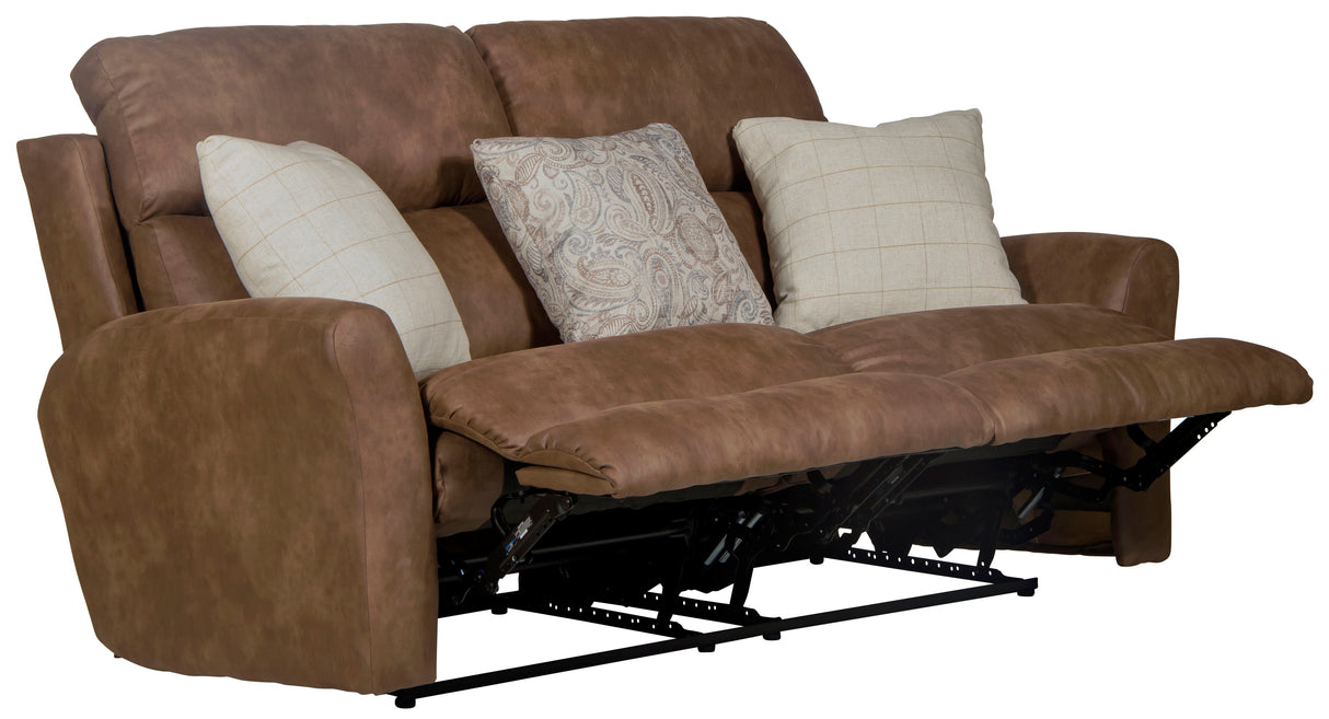 Justine - Lay Flat Reclining Loveseat - Burlap