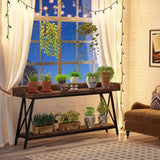 Extra Long Console Table For Living Room - Rustic Brown