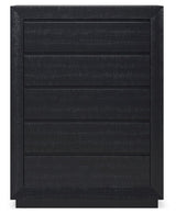 Londer - Black - Five Drawer Chest