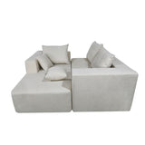 Modular Corner Sofa With Soft Linen Fabric