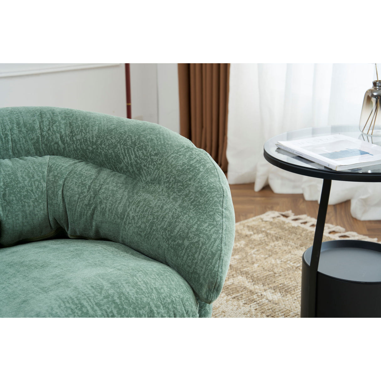Modern Chenille Office Chair With 360 Degree Swivel