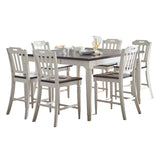 Orchard Park - 7 Piece Counter Set - Soft Gray / Dark Brown