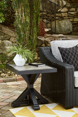 Beachcroft - Square End Table - Black / Light Gray