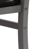 Metal Dining Chairs With Steel Legg, High Back Armless Design
