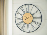 Brockett - Wall Clock - Black / Natural