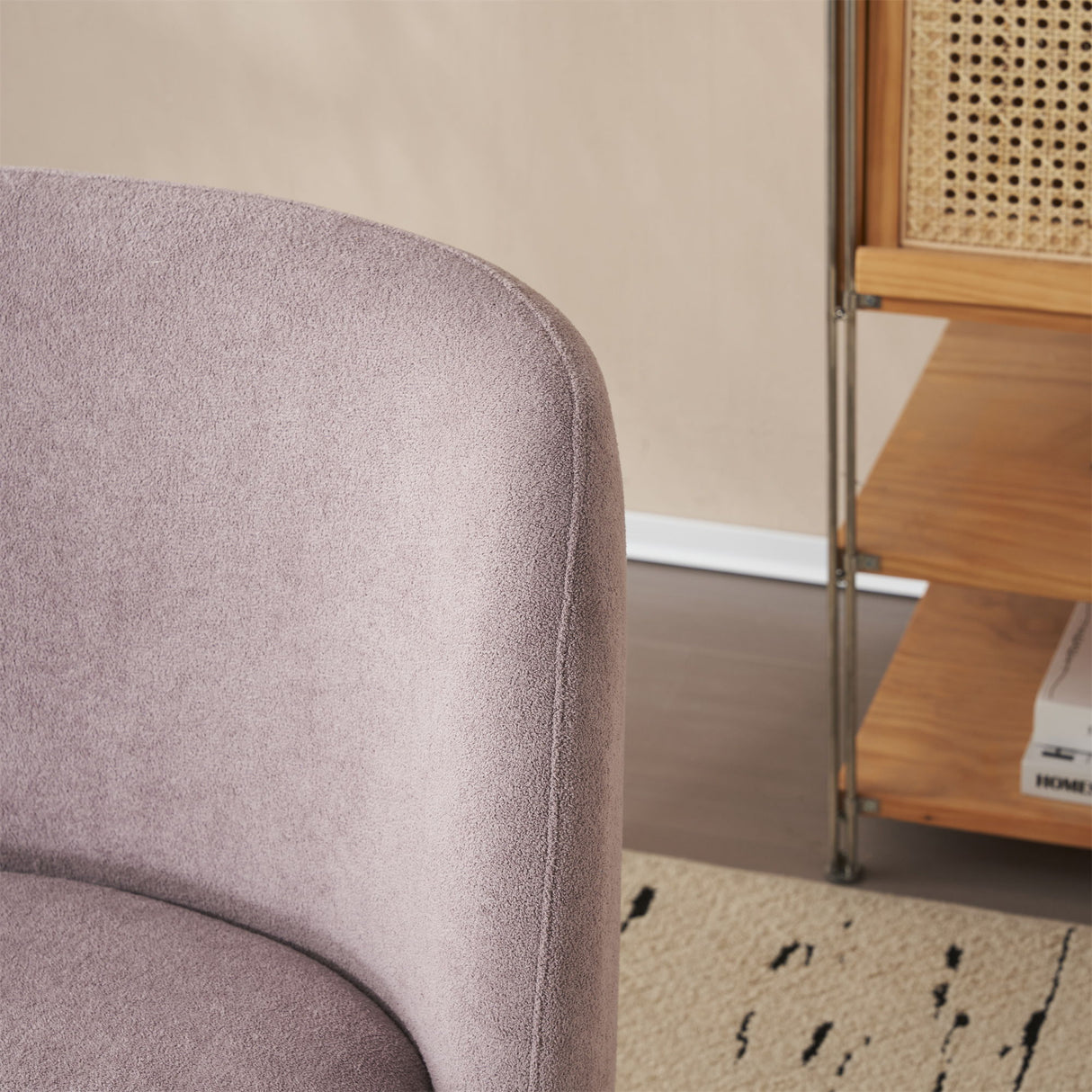 Modern Low Back Accent Upholstered Armless Living Room Chairs, Round Feet