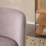 Modern Low Back Accent Upholstered Armless Living Room Chairs, Round Feet