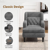 Upholstered Accent Chair Tufted Armchair For Living Room And Bedroom