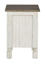 Havalance - Chair Side End Table - White / Gray