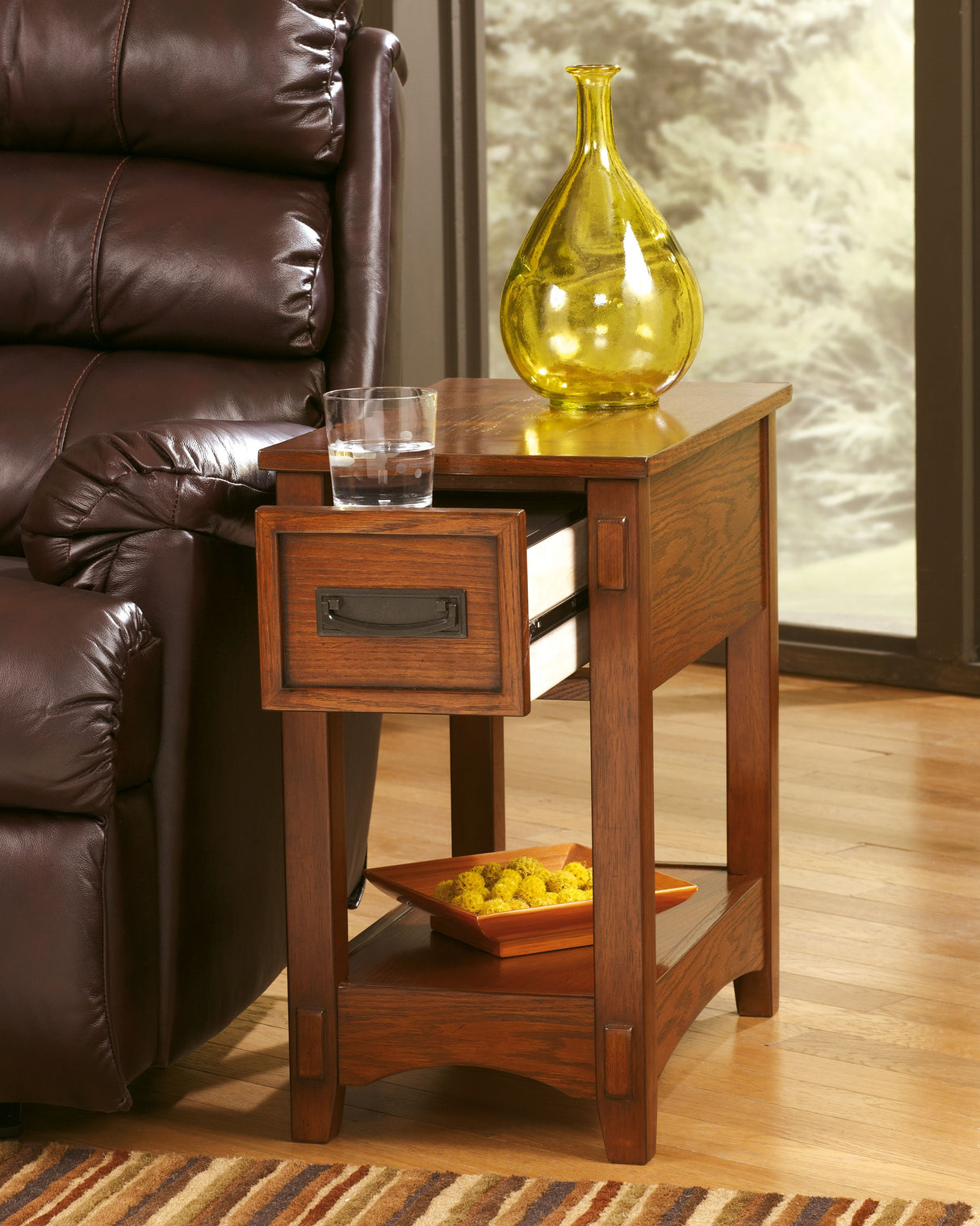 Breegin - Brown - Chair Side End Table - 1 Drawer