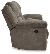 Laresview - Fossil - Dbl Reclining Loveseat with Console