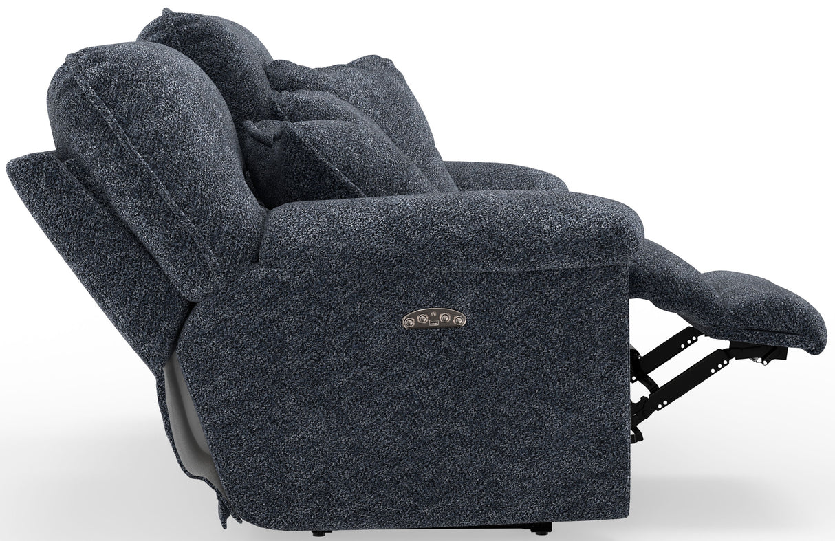 Paxon - Deep Seat Power Reclining Loveseat With Power Adjustable Headrest - Smoke