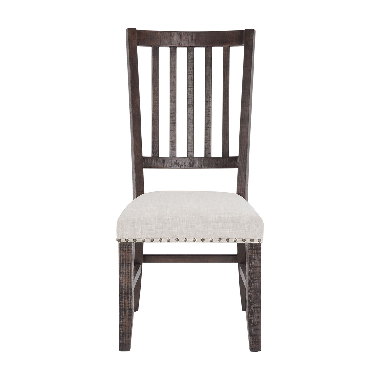 Willow Creek - Slatback Chair (Set of 2) - Distressed Dark Brown / Beige
