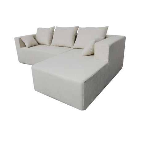 Modular Corner Sofa With Soft Linen Fabric
