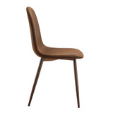 (Set of 4) Backrest AndTransfer Legs Chairs Adding A Touch Of Elegance To Minimalist And Scandinavian Style Homes - Walnut