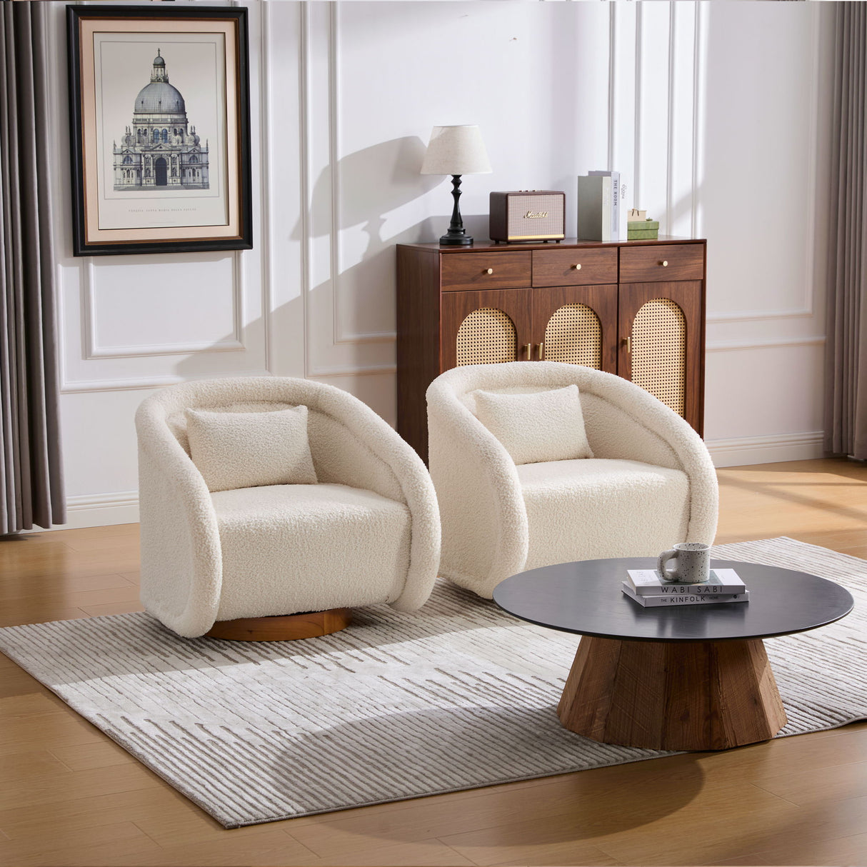 Swivel Accent Chair With 360 Degree Rotating