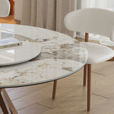 Modern Sintered Stone Dining Table Set With Chairs