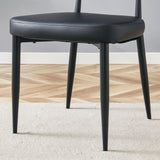 Minimalist Ergonomic Dining Chair With Curved Backres (Set of 4)