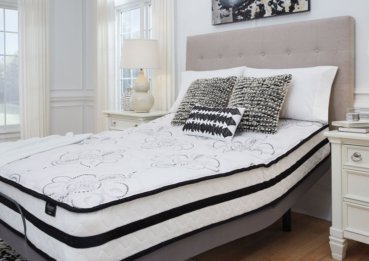 Chime 10 Inch Hybrid - White - 2 Pc. - Queen Mattress And Pillow