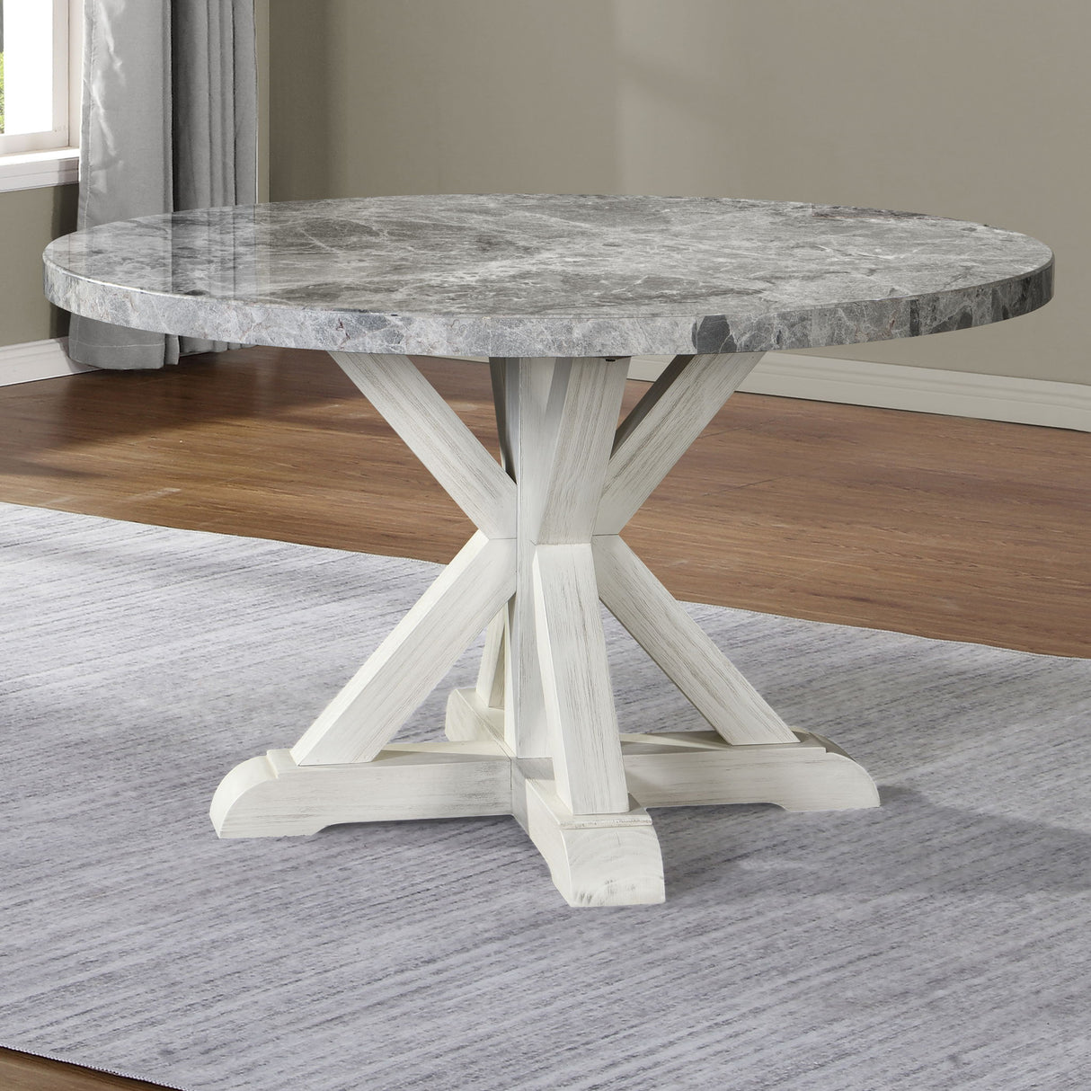 Canova - Round Marble Top Table - Gray