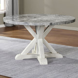 Canova - Round Marble Top Table - Gray