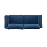 Modern Square Arm Sofa With Soft Fabric Upholstery, Deep Cushions