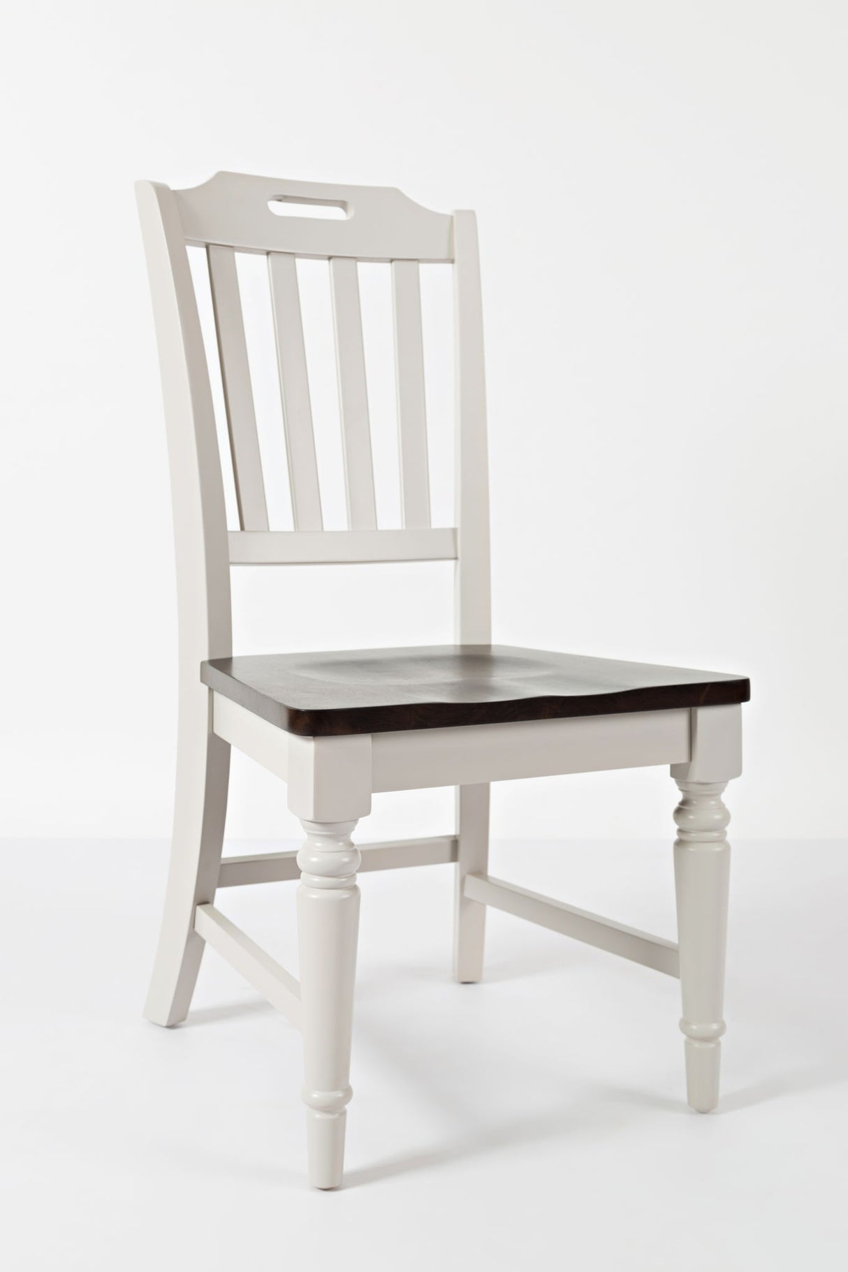 Orchard Park - Slatback Chair (Set of 2) - Soft Gray / Dark Brown