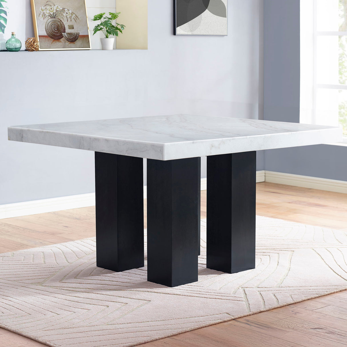 Camilla - Square Dining Table - White