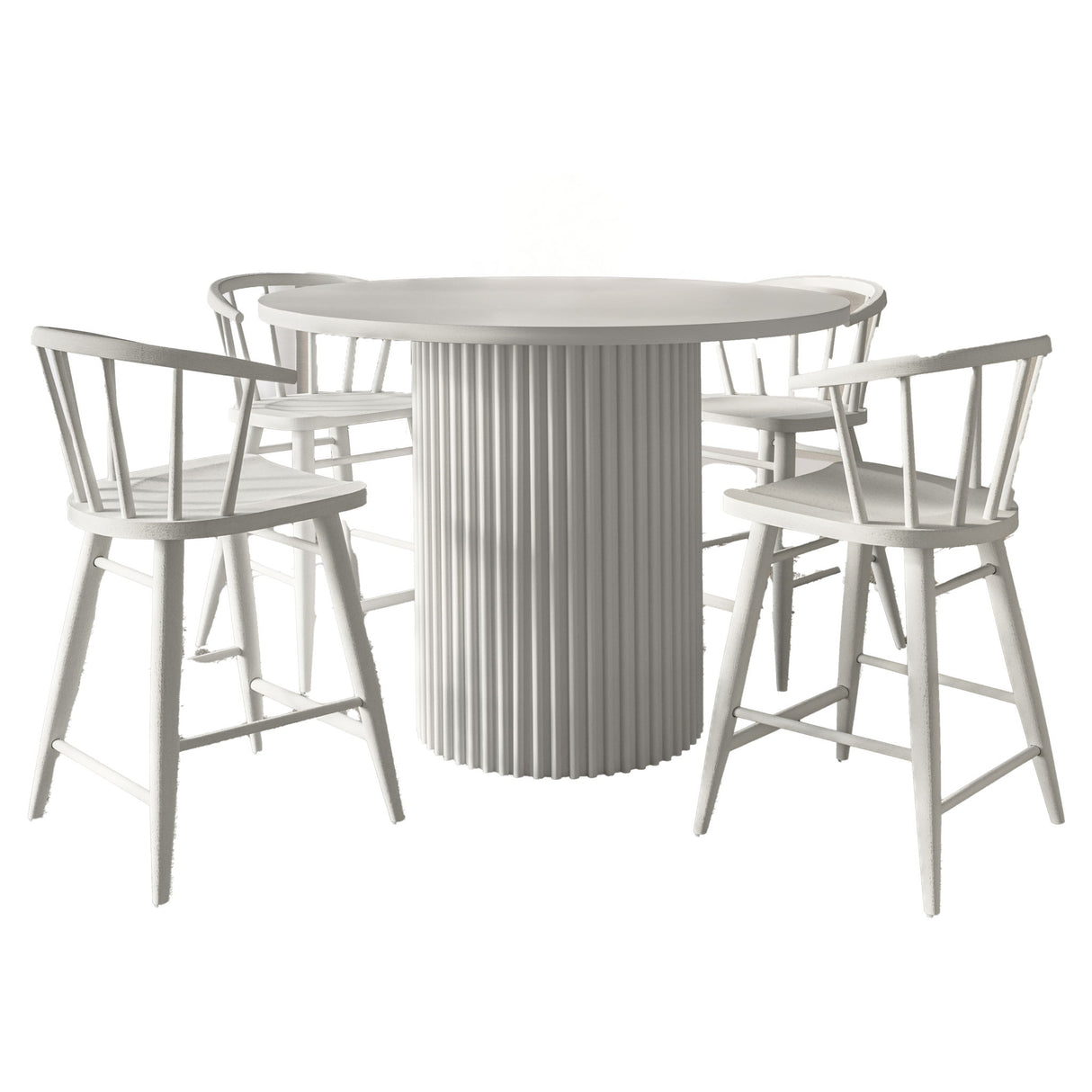 Auden - 5 Piece Counter Height Set - White