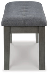 Hallanden - Large UPH Dining Room Bench - Black / Gray