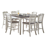 Orchard Park - 7 Piece Counter Set - Soft Gray / Dark Brown
