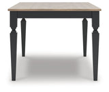 Brenkerton - Grayish Brown / Black - Rectangular Dining Room Table