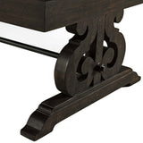 Stone - Chairside Table With PU Base - Dark Walnut