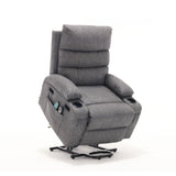 Cozy Electric Power Lift Recliner Chair Sofa For Elderly With Vibration Massage And Lumbar Heat