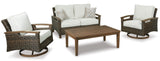 Paradise Trail - Loveseat w/Cushion - Medium Brown