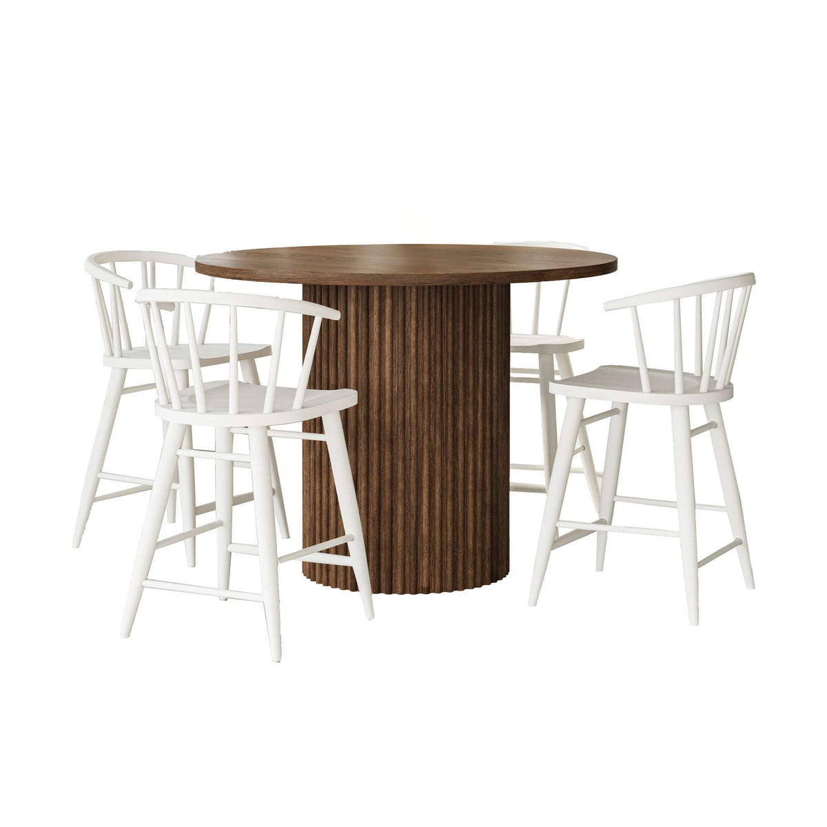 Auden - 5 Piece Counter Height Set - White