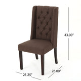 Sophisticated Tufted Dining Chair With High Back Design