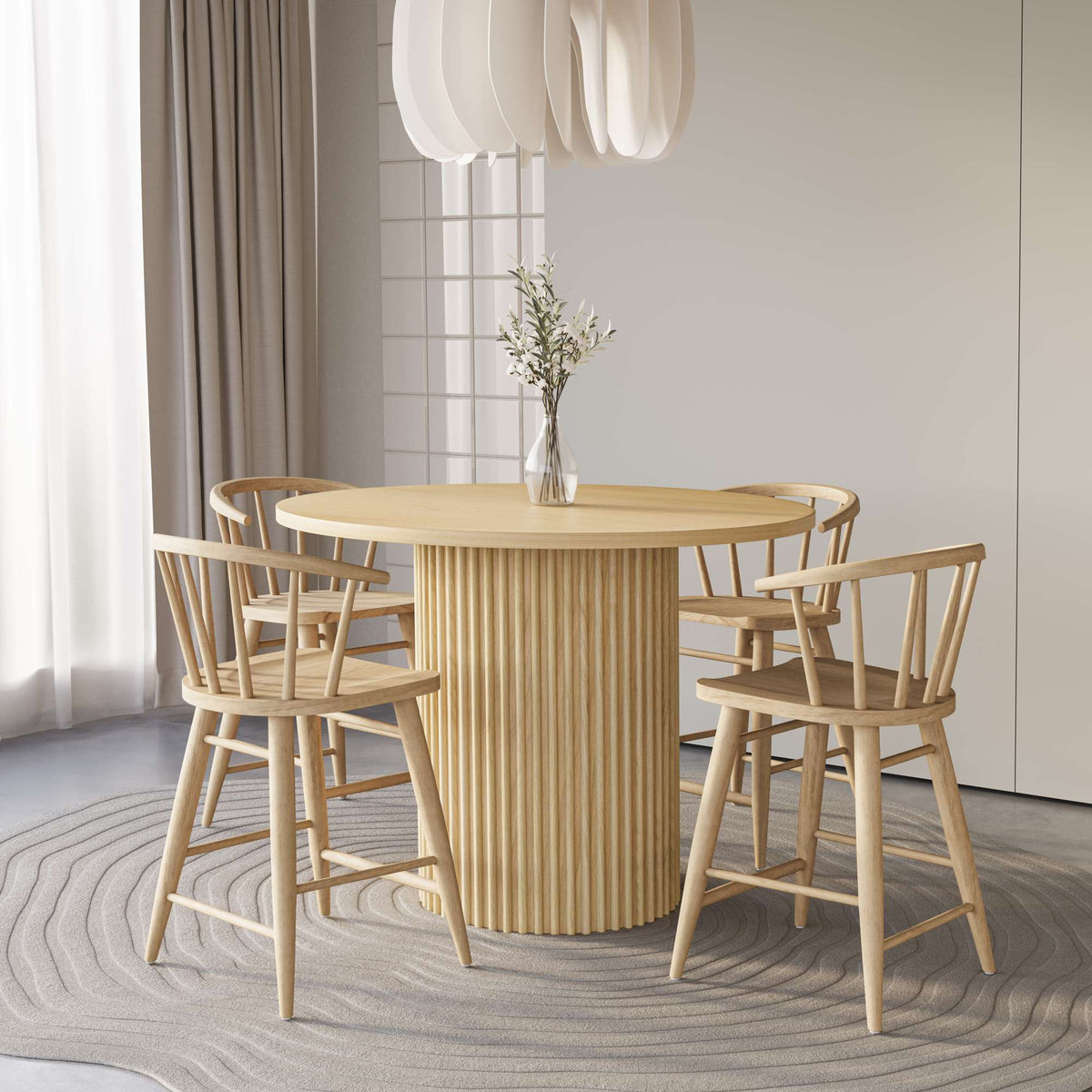 Auden - 5 Piece Counter Height Dining Set - Natural